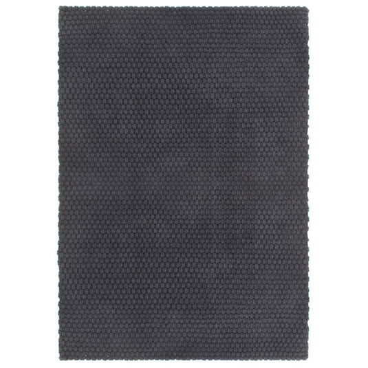 VidaXL Vloerkleed rechthoekig 180x250 cm katoen antracietkleurig