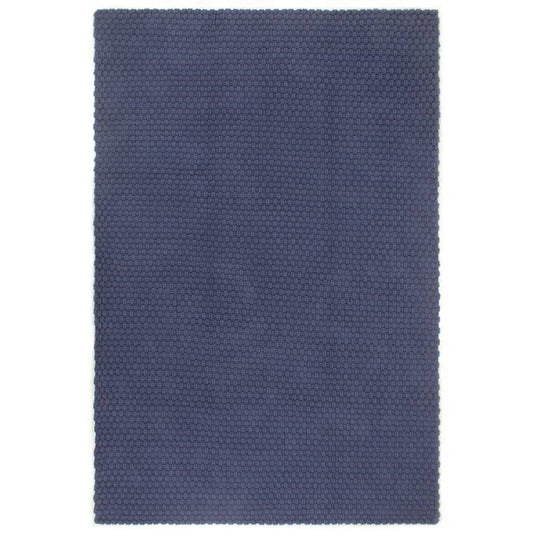 Vidaxl vloerkleed rechthoekig 160x230 cm katoen marineblauw