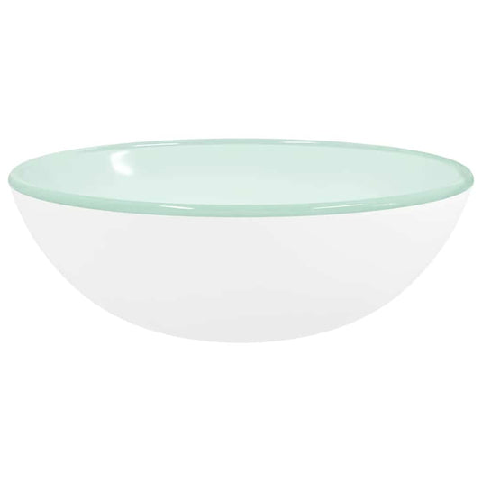 Vidaxl wasbak 35x12 cm gehard glas wit