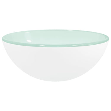 Vidaxl wasbak 30x12 cm gehard glas wit