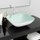 Vidaxl wasbak 42x42x14 cm glas wit