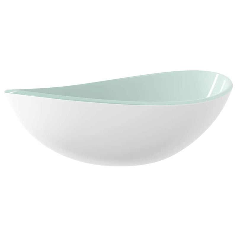 Load image into Gallery viewer, Vidaxl wasbak 54,5x35x15,5 cm gehard glas wit
