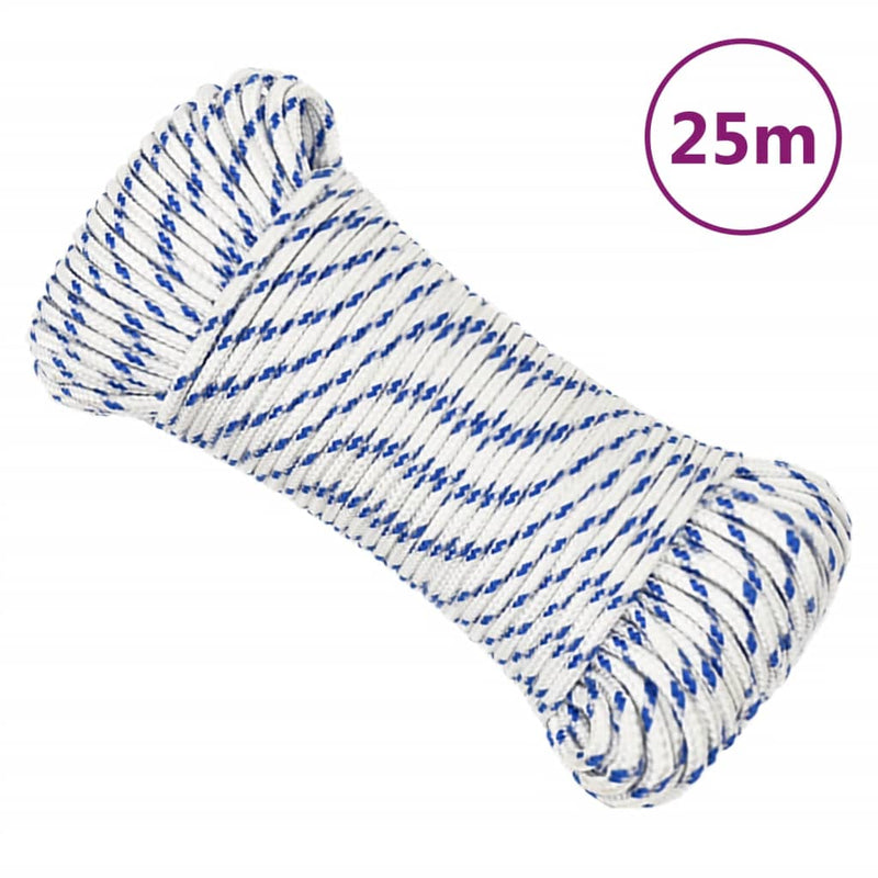 Load image into Gallery viewer, Vidaxl boot touw 3 mm 25 m polypropyleen wit
