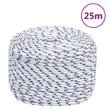 Vidaxl boot touw 6 mm 25 m polypropyleen wit