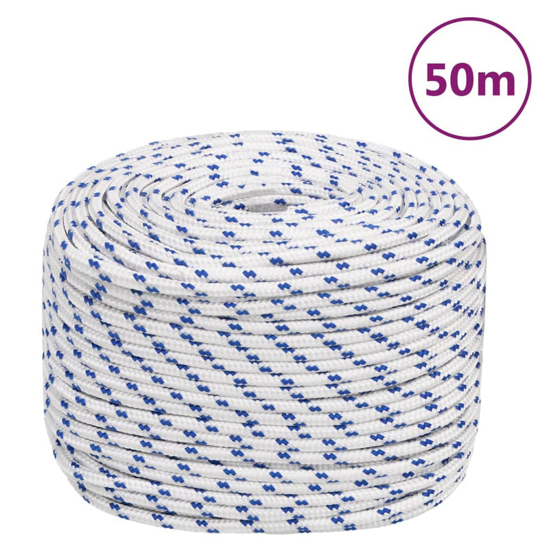 Load image into Gallery viewer, Vidaxl boot touw 8 mm 50 m polypropyleen wit
