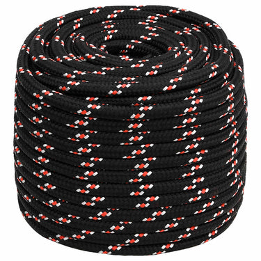 Vidaxl boot touw 16 mm 100 m polypropyleen zwart
