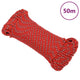 Vidaxl boottouw 4 mm 50 m polypropyleen rood