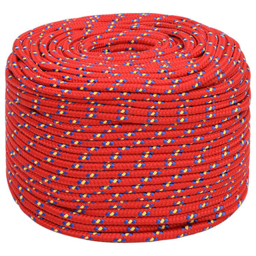 Vidaxl boottouw 6 mm 50 m polypropyleen rood