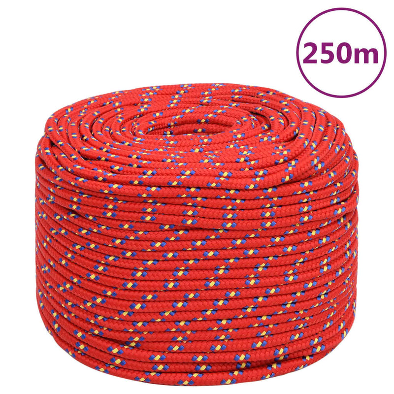 Load image into Gallery viewer, Vidaxl boottouw 8 mm 250 m polypropyleen rood
