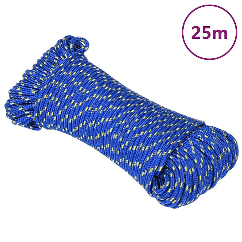 Load image into Gallery viewer, Vidaxl boottouw 4 mm 25 m polypropyleen blauw
