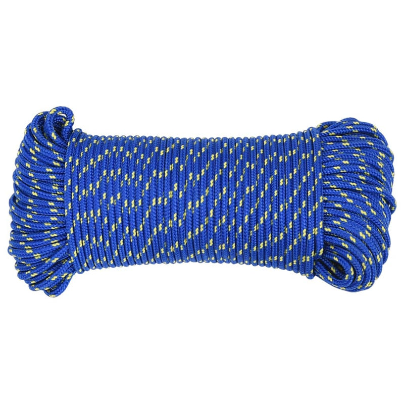 Load image into Gallery viewer, Vidaxl boottouw 5 mm 50 m polypropyleen blauw
