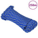 Vidaxl boottouw 5 mm 250 m polypropyleen blauw