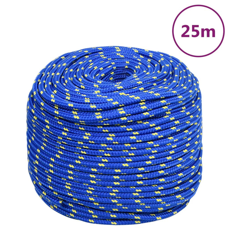 Load image into Gallery viewer, Vidaxl boottouw 8 mm 25 m polypropyleen blauw
