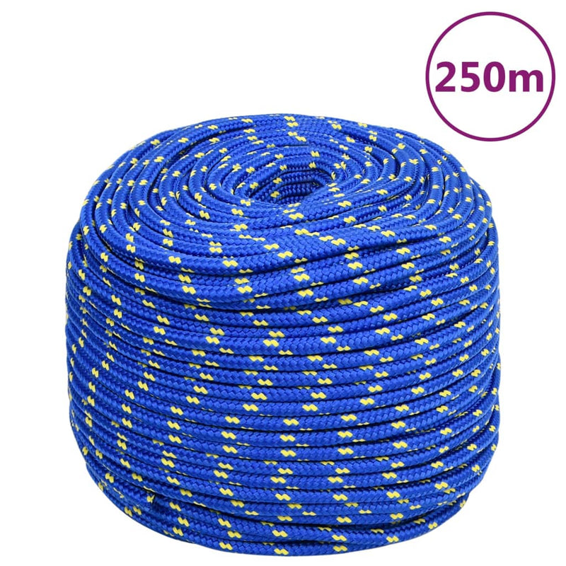 Load image into Gallery viewer, Vidaxl boottouw 8 mm 250 m polypropyleen blauw
