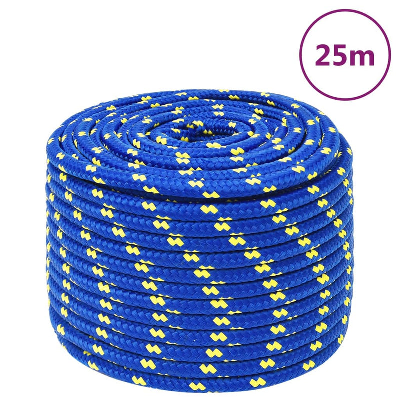 Load image into Gallery viewer, Vidaxl boottouw 12 mm 25 m polypropeen blauw
