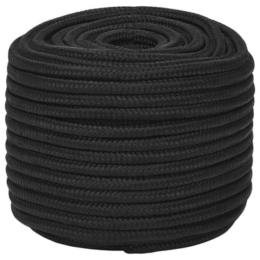 Vidaxl boottouw 12 mm 250 m polypropeen zwart
