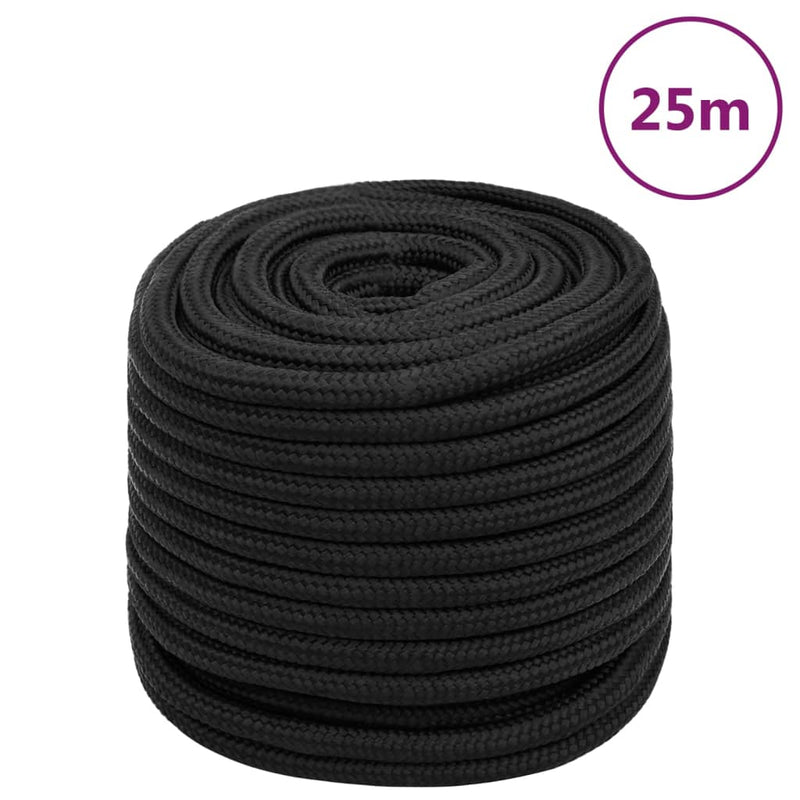 Load image into Gallery viewer, VidaXL Boottouw 18 mm 25 m polypropeen zwart
