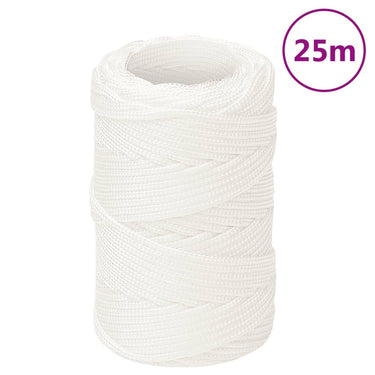 Vidaxl boottouw 2 mm 25 m polypropyleen volwit