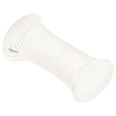 Vidaxl boottouw 3 mm 100 m polypropyleen volwit