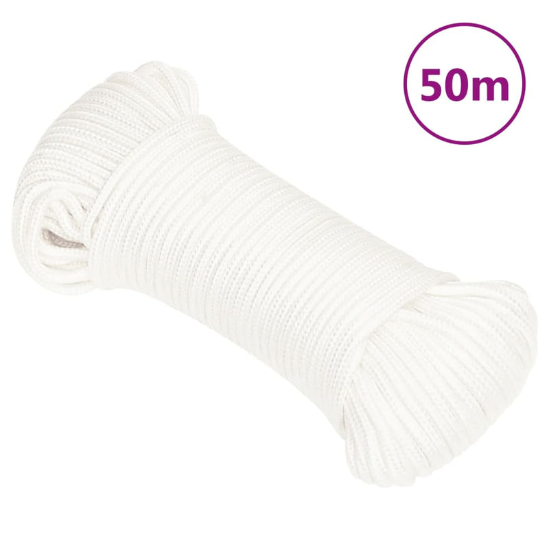 Load image into Gallery viewer, Vidaxl boottouw 5 mm 50 m polypropyleen volwit
