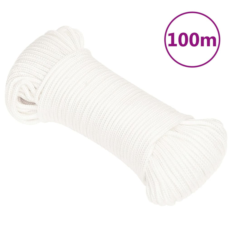 Load image into Gallery viewer, Vidaxl boottouw 5 mm 100 m polypropyleen volwit
