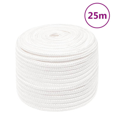 Vidaxl boottouw 12 mm 25 m polypropyleen volwit