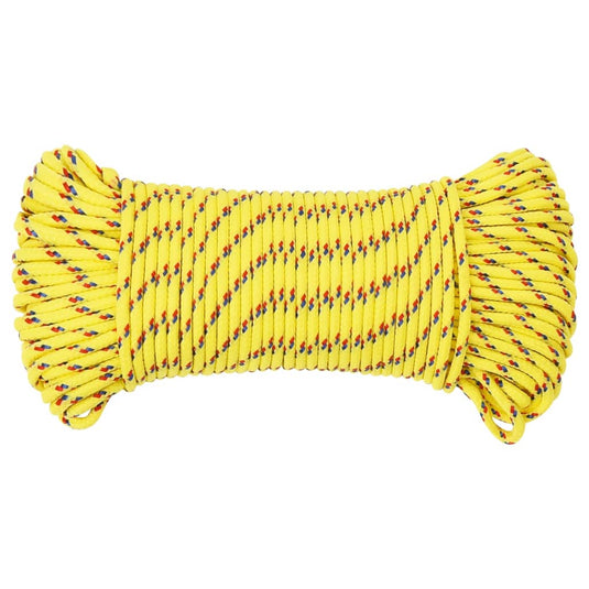 Vidaxl boottouw 4 mm 50 m polypropyleen geel