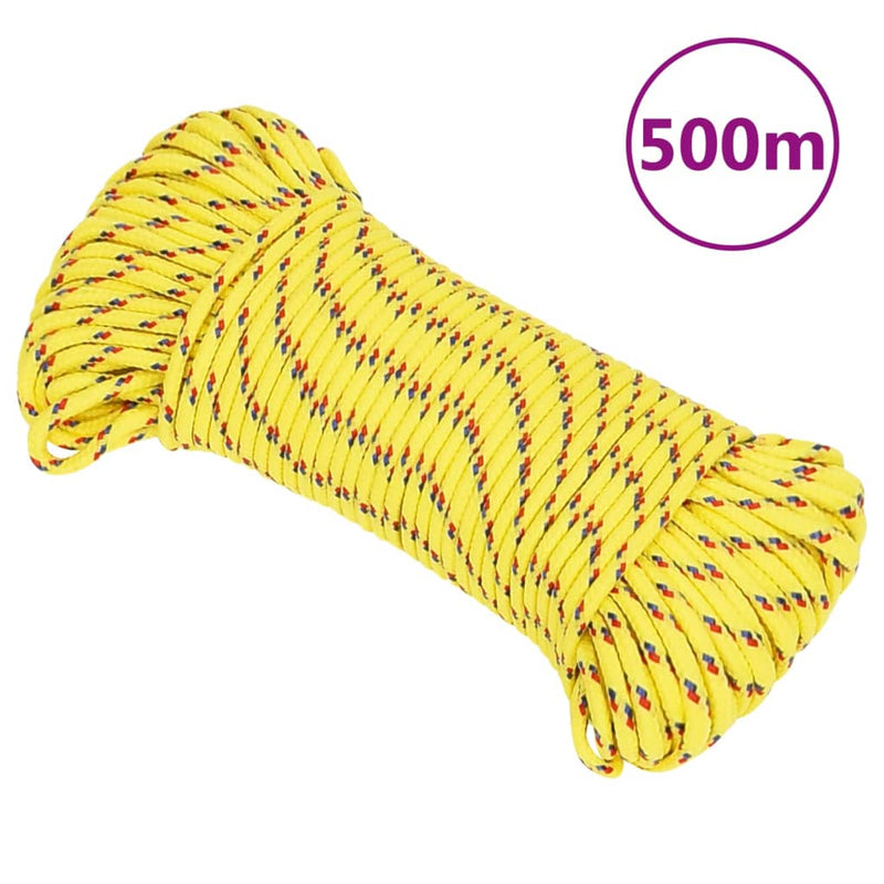 Load image into Gallery viewer, Vidaxl boottouw 4 mm 500 m polypropyleen geel
