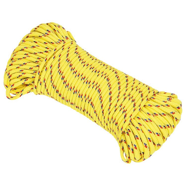 Vidaxl boottouw 5 mm 250 m polypropyleen geel