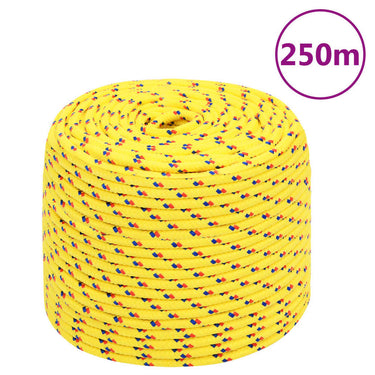 Vidaxl boottouw 6 mm 250 m polypropyleen geel