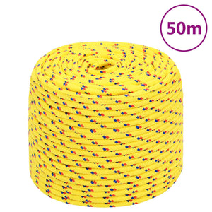 Vidaxl boottouw 8 mm 50 m polypropyleen geel
