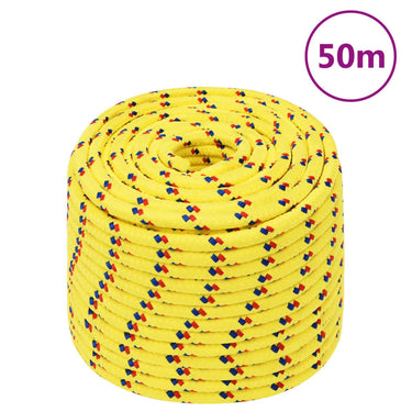 Vidaxl boottouw 12 mm 50 m polypropyleen geel