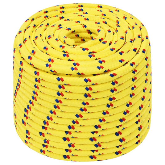 Vidaxl boottouw 12 mm 50 m polypropyleen geel