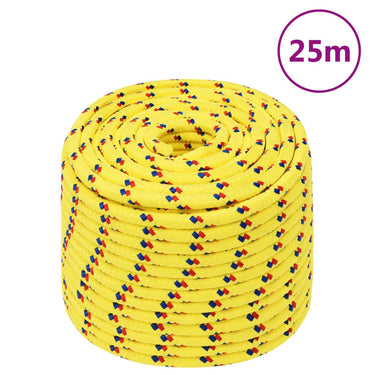 Vidaxl boottouw 14 mm 25 m polypropyleen geel