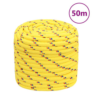 Vidaxl boottouw 18 mm 50 m polypropyleen geel