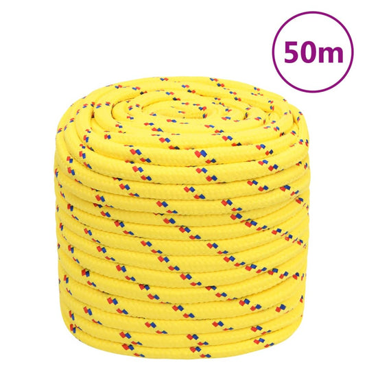 Vidaxl boottouw 18 mm 50 m polypropyleen geel