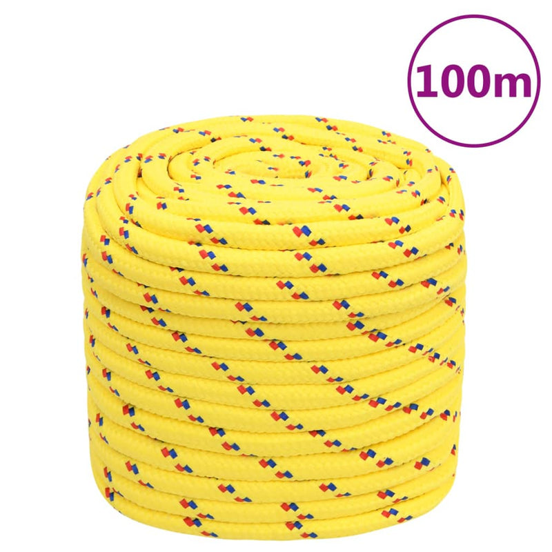 Load image into Gallery viewer, Vidaxl boottouw 18 mm 100 m polypropyleen geel
