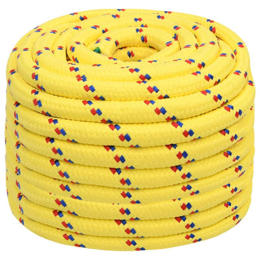 Vidaxl boottouw 20 mm 25 m polypropyleen geel