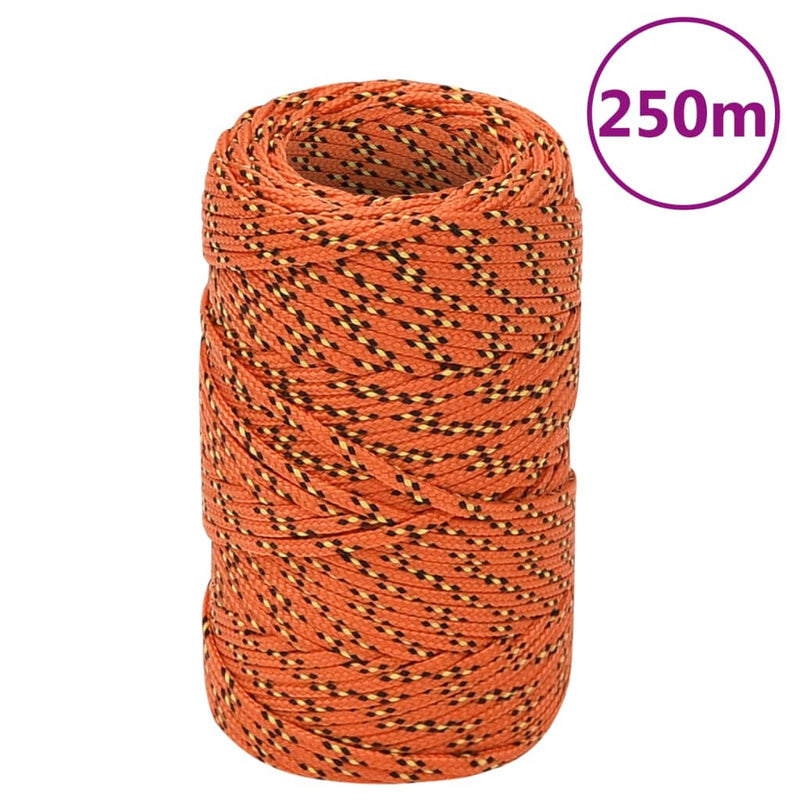Load image into Gallery viewer, Vidaxl boottouw 2 mm 250 m polypropyleen oranje
