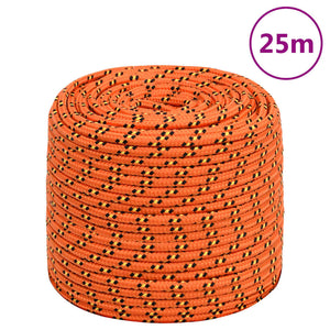 Vidaxl boottouw 6 mm 25 m polypropyleen oranje