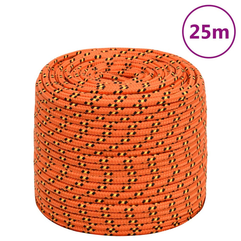 Load image into Gallery viewer, Vidaxl boottouw 8 mm 25 m polypropyleen oranje
