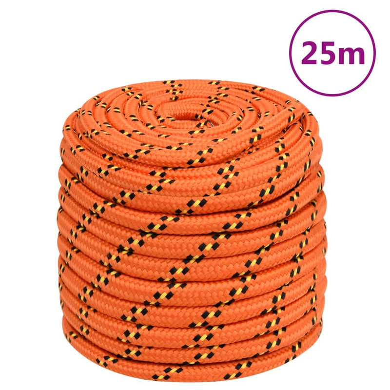 Load image into Gallery viewer, Vidaxl boottouw 16 mm 25 m polypropyleen oranje
