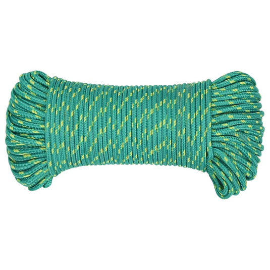 Vidaxl boottouw 3 mm 100 m polypropyleen groen