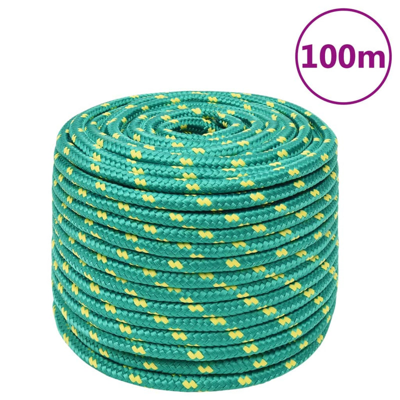 Load image into Gallery viewer, Vidaxl boottouw 14 mm 100 m polypropyleen groen
