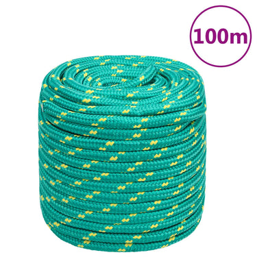 Vidaxl boottouw 16 mm 100 m polypropyleen groen