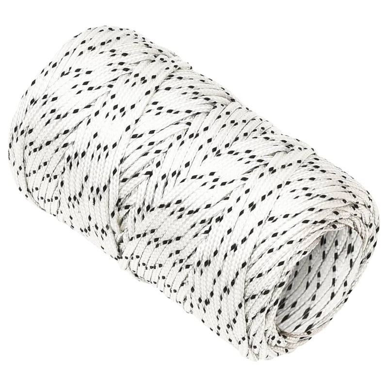 Load image into Gallery viewer, Vidaxl boottouw gevlochten 2 mmx50 m polyester wit
