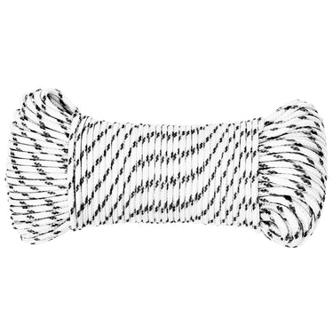 Vidaxl boottouw gevlochten 3 mm x 250 m polyester wit
