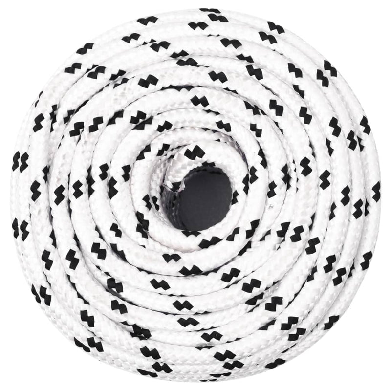 Load image into Gallery viewer, Vidaxl boottouw gevlochten 6 mmx25 m polyester wit
