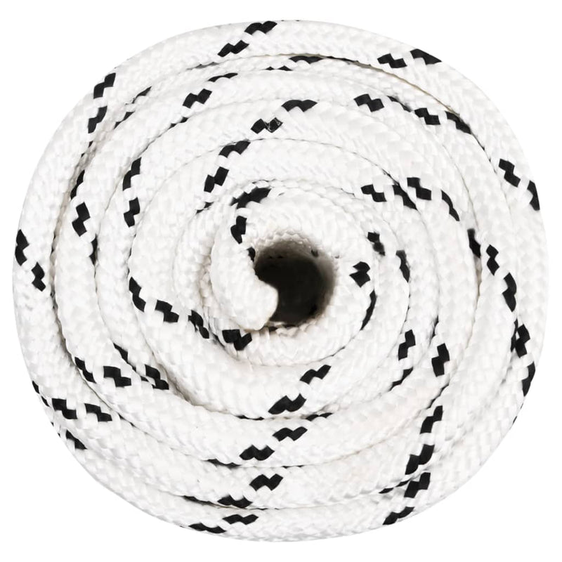 Load image into Gallery viewer, Vidaxl boottouw gevlochten 16 mmx25 m polyester wit

