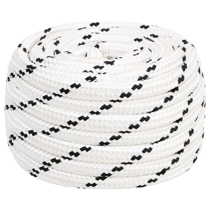 Load image into Gallery viewer, Vidaxl boottouw gevlochten 20 mmx100 m polyester wit
